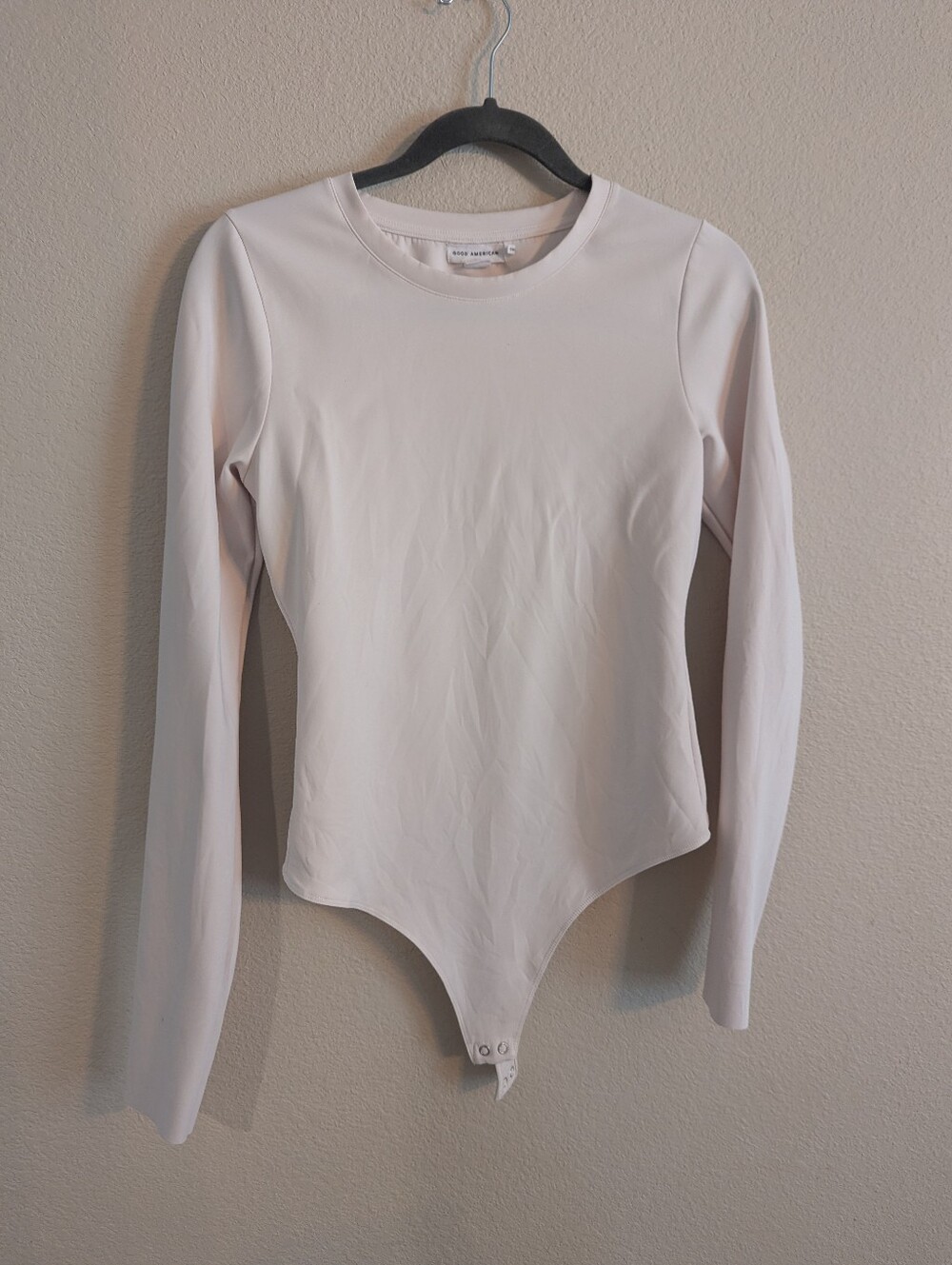 Good American Long Sleeve Cream Bodysuit